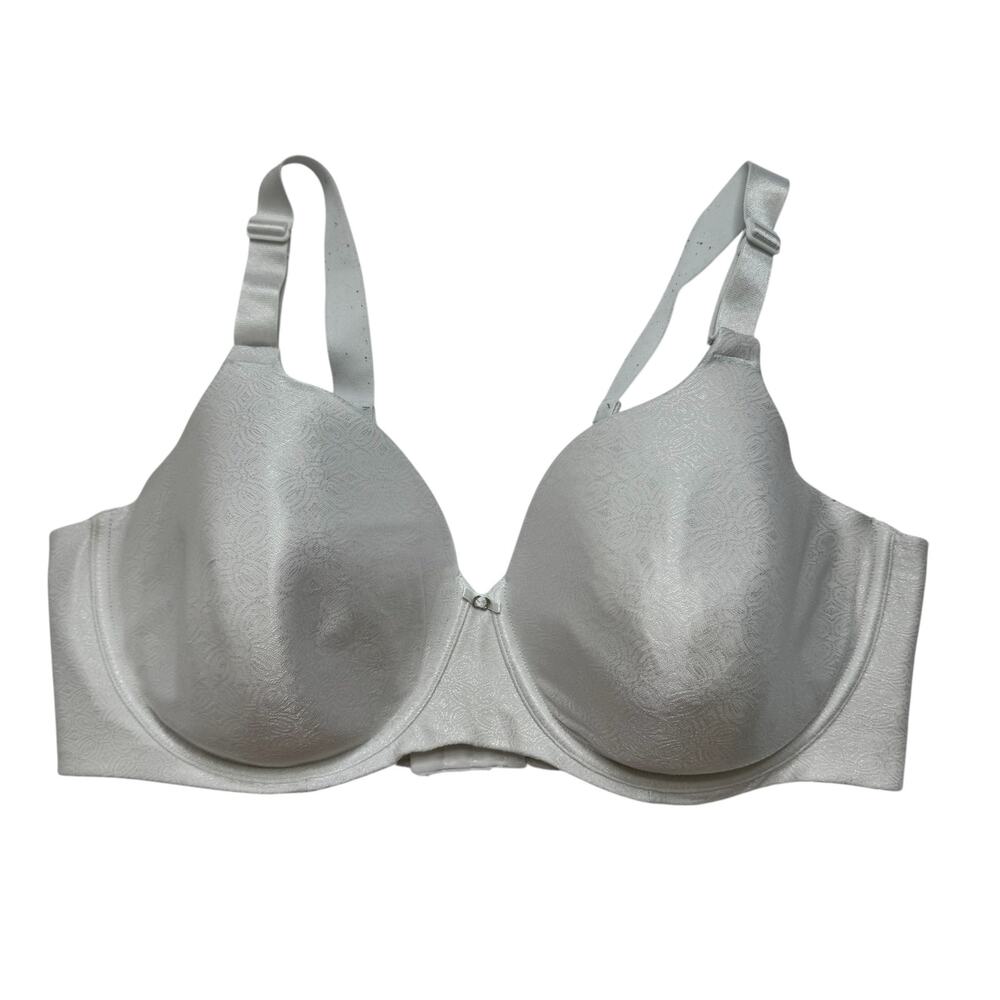VANITY FAIR Beauty Back Full Coverage Underwire Smoothing Bra White Sz 42D 76345